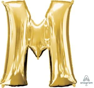 40IN. GOLD LETTER "M"