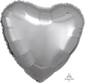 18" SILVER HEART SHAPE