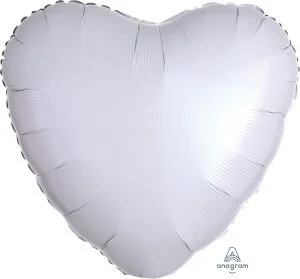 18" WHITE HEART SHAPE
