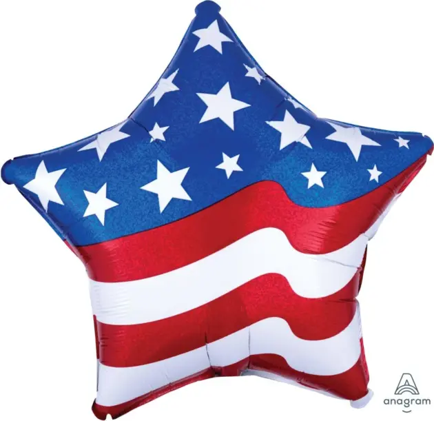 18" STAR AMERICAN FLAG